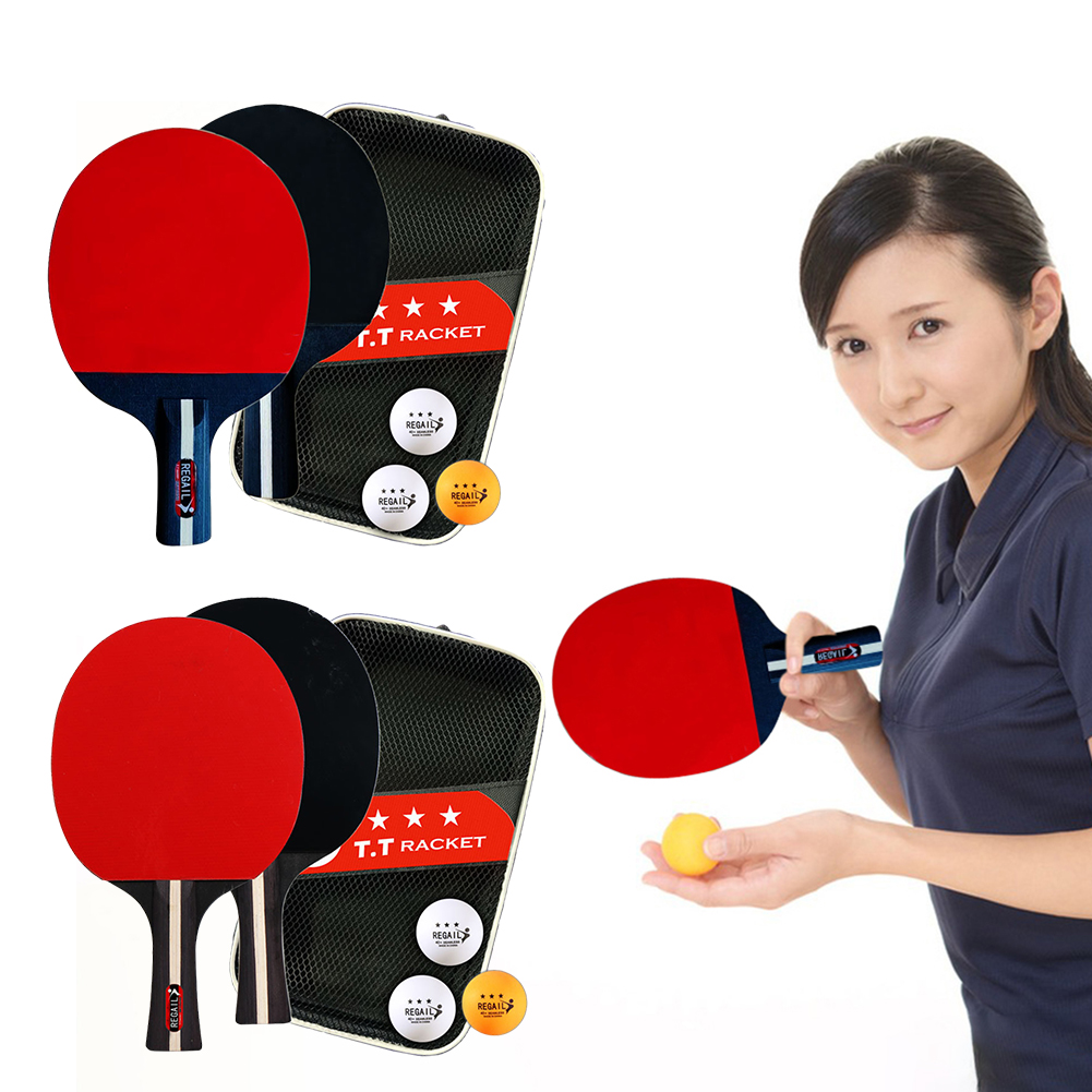 Table Tennis Kit Bag - مجموعة مضارب تنس الطاولة، مضربان و3