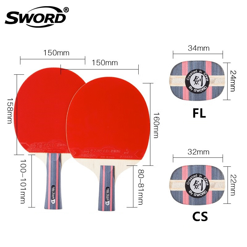 مضرب تنس الطاولة SWORD S1 خشبي - مراجعة Table Tennis Grip Types وسعره